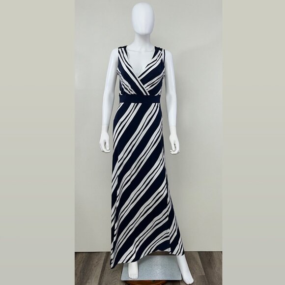 Vineyard Vines Maxi Dress Women's Size S Navy Blue & White - Picture 1 of 9